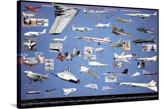 American Aviation - X-Planes--Stretched Canvas
