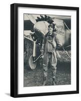 American aviator Charles Lindbergh and his plane, 'Spirit of St Louis', c1927 (c1937)-Unknown-Framed Photographic Print