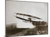 American aviator Glenn Curtiss making the first heavier-than-air flight in his 'June Bug', 1908-Edwin Levick-Mounted Photographic Print