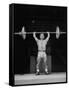 American Bantamweight Joseph Depietro Competing in Weightlifting Event at Summer Olympics-Mark Kauffman-Framed Stretched Canvas