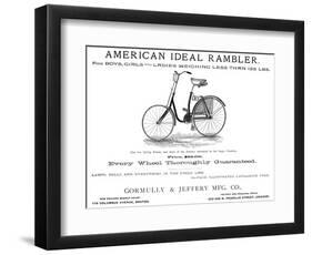 American Bicycle, 1890-null-Framed Giclee Print