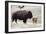 American Bison Cow with Calf-Hal Beral-Framed Photographic Print