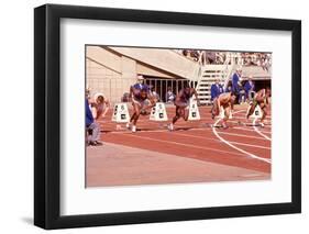 American Bob Hayes Taking Off from the Starting Block at Tokyo 1964 Summer Olympics, Japan-Art Rickerby-Framed Photographic Print