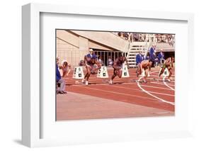 American Bob Hayes Taking Off from the Starting Block at Tokyo 1964 Summer Olympics, Japan-Art Rickerby-Framed Photographic Print