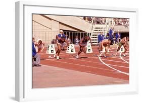 American Bob Hayes Taking Off from the Starting Block at Tokyo 1964 Summer Olympics, Japan-Art Rickerby-Framed Photographic Print