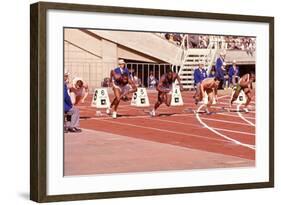 American Bob Hayes Taking Off from the Starting Block at Tokyo 1964 Summer Olympics, Japan-Art Rickerby-Framed Photographic Print