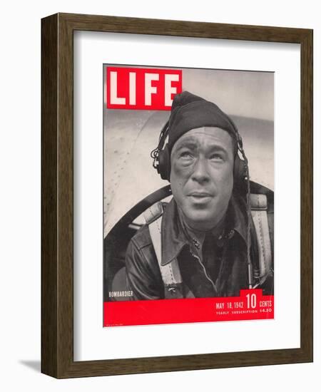 American Bombadier Cadet Exits his Training Plane After Target Practice, May 18, 1942-William C. Shrout-Framed Photographic Print