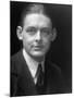 American Born Poet Thomas Stearns Eliot Posing for British Photographer E. O. Hoppe-Emil Otto Hoppé-Mounted Premium Photographic Print