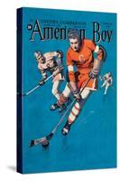 American Boy Hockey Cover-null-Stretched Canvas
