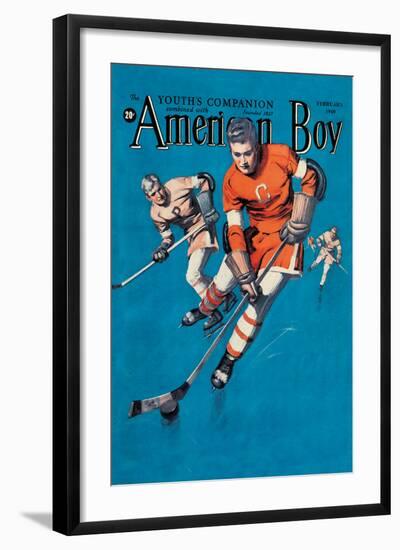 American Boy Hockey Cover-null-Framed Art Print