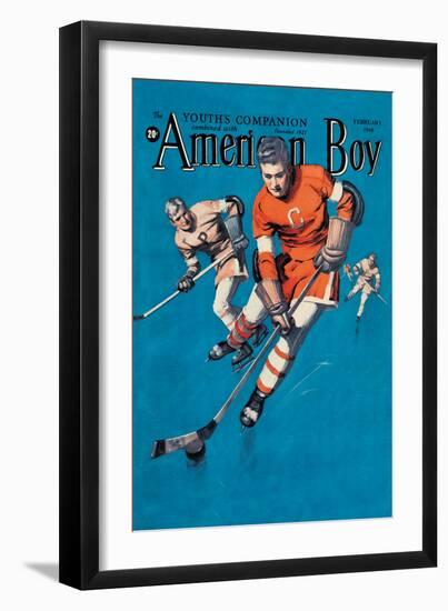 American Boy Hockey Cover-null-Framed Art Print