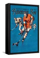 American Boy Hockey Cover-null-Framed Stretched Canvas