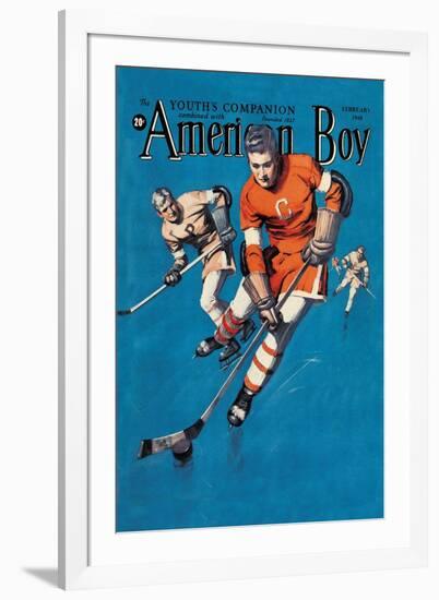 American Boy Hockey Cover-null-Framed Art Print