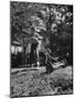 American Boy Mows Lawns to Earn Extra Money During Summer Months, He Gets Jobs Thru Newspaper Ads-Walter Sanders-Mounted Photographic Print