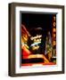 American Brooklyn Diner Cafe at Times Square by Night, Manhattan, NYC, US, USA, Vintage Colors-Philippe Hugonnard-Framed Photographic Print