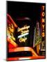 American Brooklyn Diner Cafe at Times Square by Night, Manhattan, NYC, US, USA, Vintage Colors-Philippe Hugonnard-Mounted Photographic Print