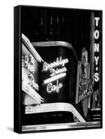 American Brooklyn Diner Cafe at Times Square by Night, Manhattan, NYC, USA-Philippe Hugonnard-Framed Stretched Canvas