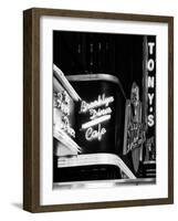 American Brooklyn Diner Cafe at Times Square by Night, Manhattan, NYC, USA-Philippe Hugonnard-Framed Photographic Print