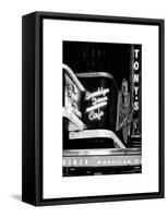 American Brooklyn Diner Cafe at Times Square by Night, Manhattan, NYC, White Frame-Philippe Hugonnard-Framed Stretched Canvas