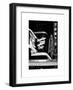 American Brooklyn Diner Cafe at Times Square by Night, Manhattan, NYC, White Frame-Philippe Hugonnard-Framed Art Print