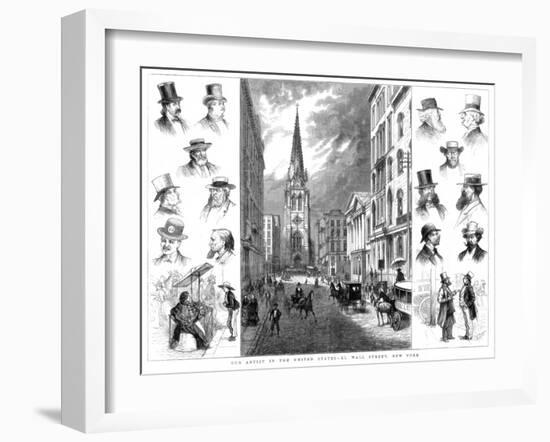 American Businessmen and Wall Street, New York, USA, 1877-null-Framed Giclee Print