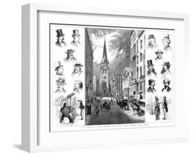 American Businessmen and Wall Street, New York, USA, 1877-null-Framed Giclee Print