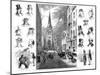 American Businessmen and Wall Street, New York, USA, 1877-null-Mounted Giclee Print