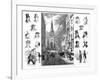 American Businessmen and Wall Street, New York, USA, 1877-null-Framed Giclee Print