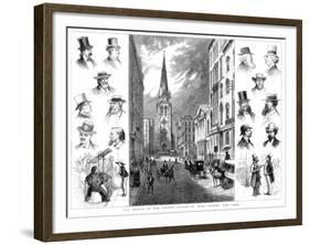 American Businessmen and Wall Street, New York, USA, 1877-null-Framed Giclee Print