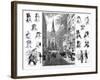 American Businessmen and Wall Street, New York, USA, 1877-null-Framed Giclee Print