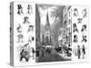 American Businessmen and Wall Street, New York, USA, 1877-null-Stretched Canvas
