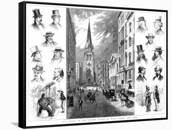 American Businessmen and Wall Street, New York, USA, 1877-null-Framed Stretched Canvas