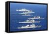 American, Canadian, and Japanese Navy War Ships in the Pacific Exercises, July 2008-null-Framed Stretched Canvas