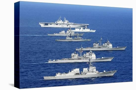 American, Canadian, and Japanese Navy War Ships in the Pacific Exercises, July 2008-null-Stretched Canvas