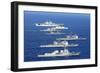 American, Canadian, and Japanese Navy War Ships in the Pacific Exercises, July 2008-null-Framed Photo