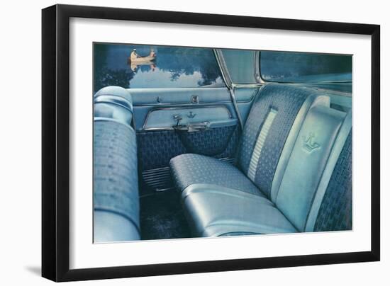 American Car Interior with Fishermen-null-Framed Art Print