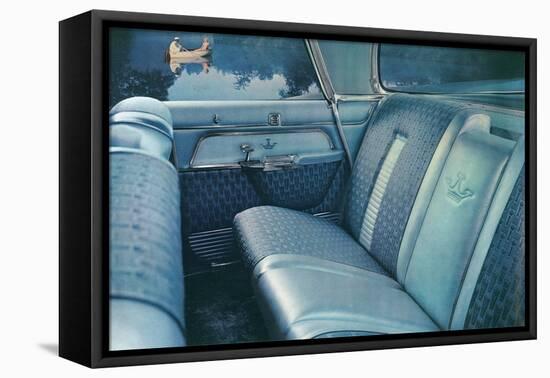 American Car Interior with Fishermen-Found Image Press-Framed Stretched Canvas