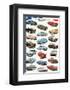 American Cars of the Fifties-null-Framed Art Print