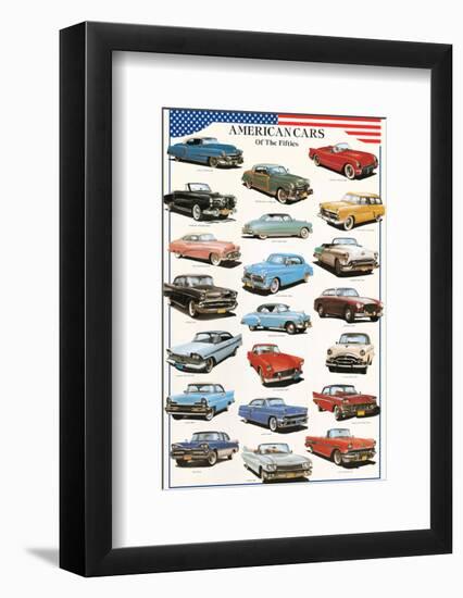 American Cars of the Fifties-null-Framed Art Print