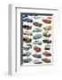 American Cars of the Fifties-null-Framed Art Print