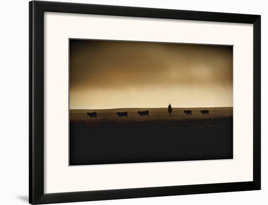 American Cattle Rancher-Jim Tunell-Framed Giclee Print