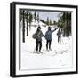 American Cavalry Officers Inspecting Yellowstone Park Skis, Years 1890. Colour Engraving from a Pai-null-Framed Giclee Print