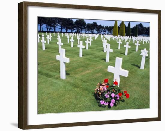 American Cemetery (WWII), Omaha Beach, Colleville-Sur-Mer, Calvados, Normandy, France-Guy Thouvenin-Framed Photographic Print