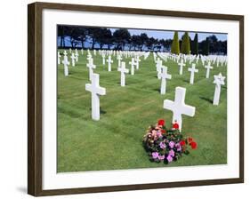 American Cemetery (WWII), Omaha Beach, Colleville-Sur-Mer, Calvados, Normandy, France-Guy Thouvenin-Framed Photographic Print