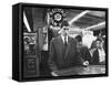 American Chess Champion Robert J. Fischer Playing Pinball-Carl Mydans-Framed Stretched Canvas