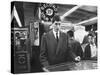 American Chess Champion Robert J. Fischer Playing Pinball-Carl Mydans-Stretched Canvas