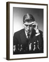 American Chess Champion Robert J. Fisher Playing a Match-Carl Mydans-Framed Premium Photographic Print