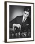 American Chess Champion Robert J. Fisher Playing a Match-Carl Mydans-Framed Premium Photographic Print