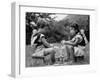 American Child Playing with Chinese Friend, Washing Doll Clothes-John Dominis-Framed Photographic Print