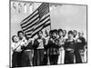 American Children of Japanese, German and Italian Heritage, Pledging Allegiance to the Flag-Dorothea Lange-Mounted Premium Photographic Print